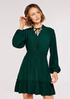 Smock Boho Dress, Green, large