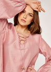 Satin Top with Bead Detail, Pink, large
