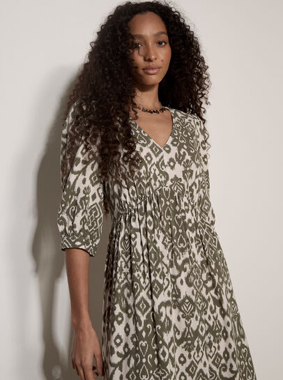 Tapestry Ikat Midi Dress