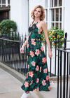 Hawaiian Ladder Detail Maxi Dress, Black, large