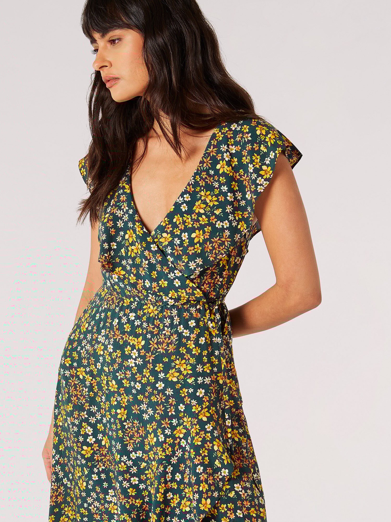 Apricot ditsy dress shop