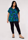 Curve Tropical Palm Top, Blue, large