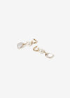 Crystal Pearl Drop Earrings, Yellow, large
