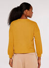 Waffle Boxy Jumper, Mustard, large