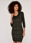Punk Check Button Dress, Green, large