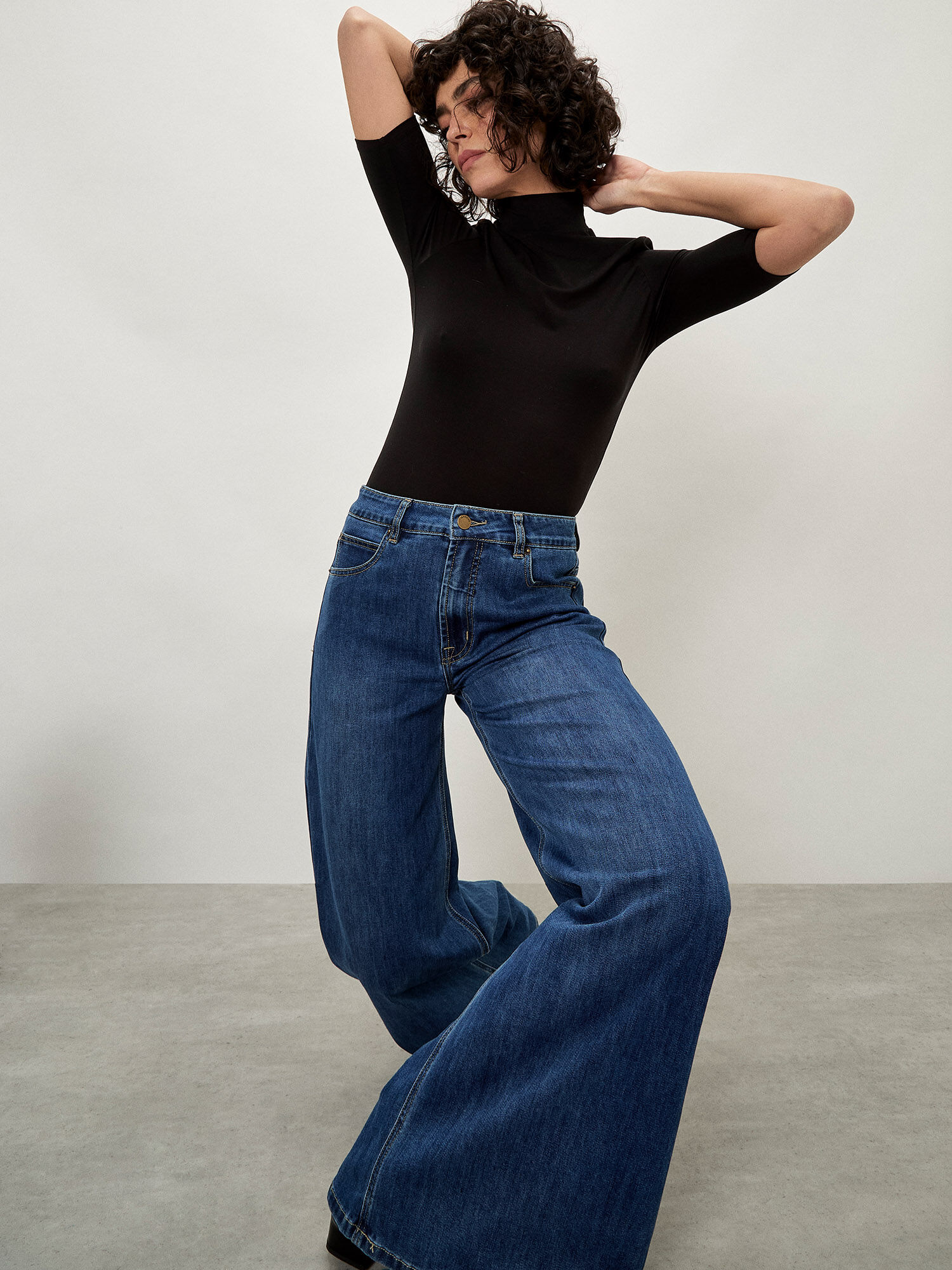 Zana Wide Leg Jeans | Apricot Clothing