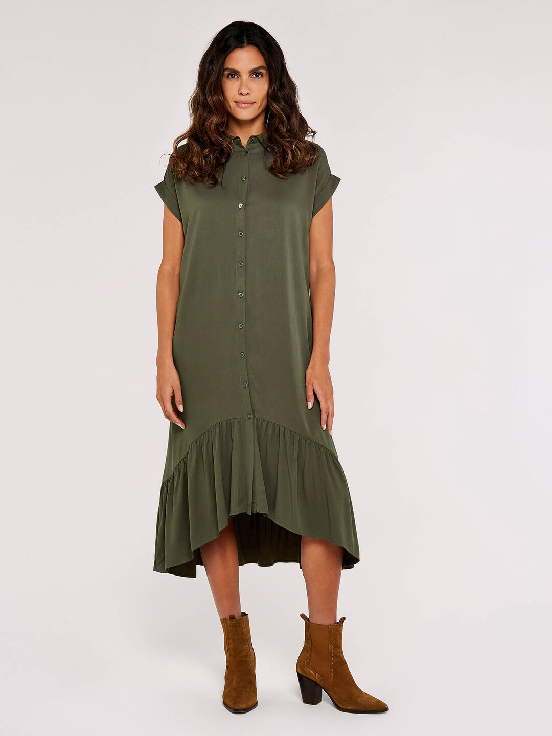 Boxy Tiered Midi Dress