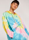 Tie Dye Oversized Hoodie, Pink, large