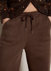 Wide-Leg Jersey Joggers, Brown, large