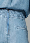 Denim Wrap Mini Skort, Blue, large