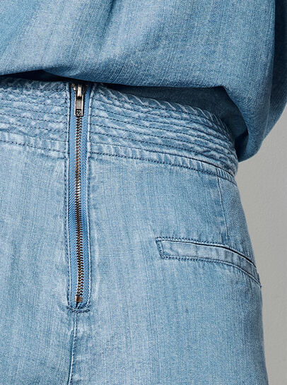 Denim Wrap Mini Skort