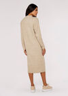 Chunky Knit Midi Dress, Stone, large