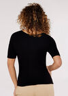 Square Neck Top, Black, large