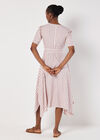Stripe Wrap Hanky Hem Midi Dress, Pink, large