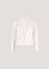 Floral Lace Blazer, White, large
