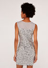 Sweetheart Sequin Dress, Light Grey / Silver, large