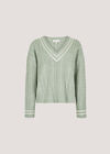 Cable Knit Cricket Jumper, Mint, large