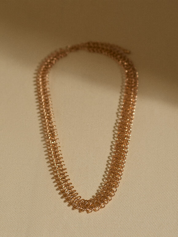 Heavy Chain Necklace, Gold, large