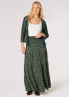 Lightweight Sheer Knitted Shrug, Green, large