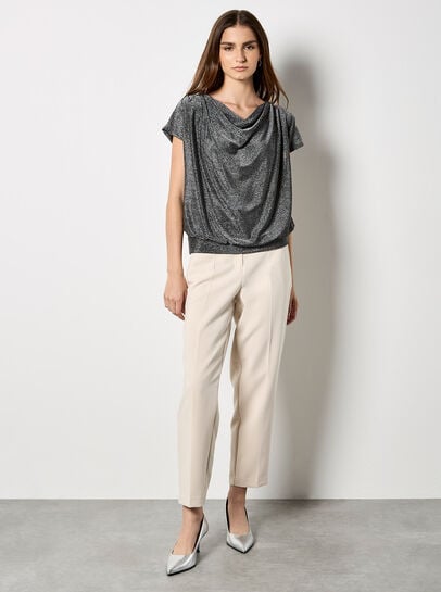 Short Sleeve Jersey Sparkle Top