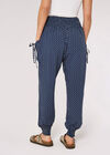 Diamond Print Smocked Jogger, Navy, large