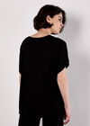 Scattered Squares Rhinestone T-Shirt, Black, large