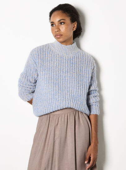 Mock Neck Soft Chunky Knit Jumper