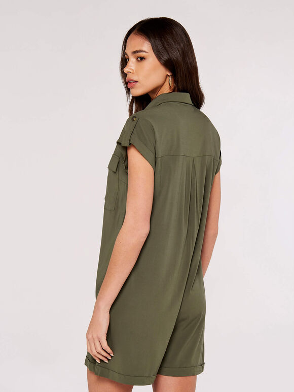 Utility Casa Playsuit, Khaki, large