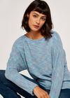 Ripple Waffle Top, Blue, large