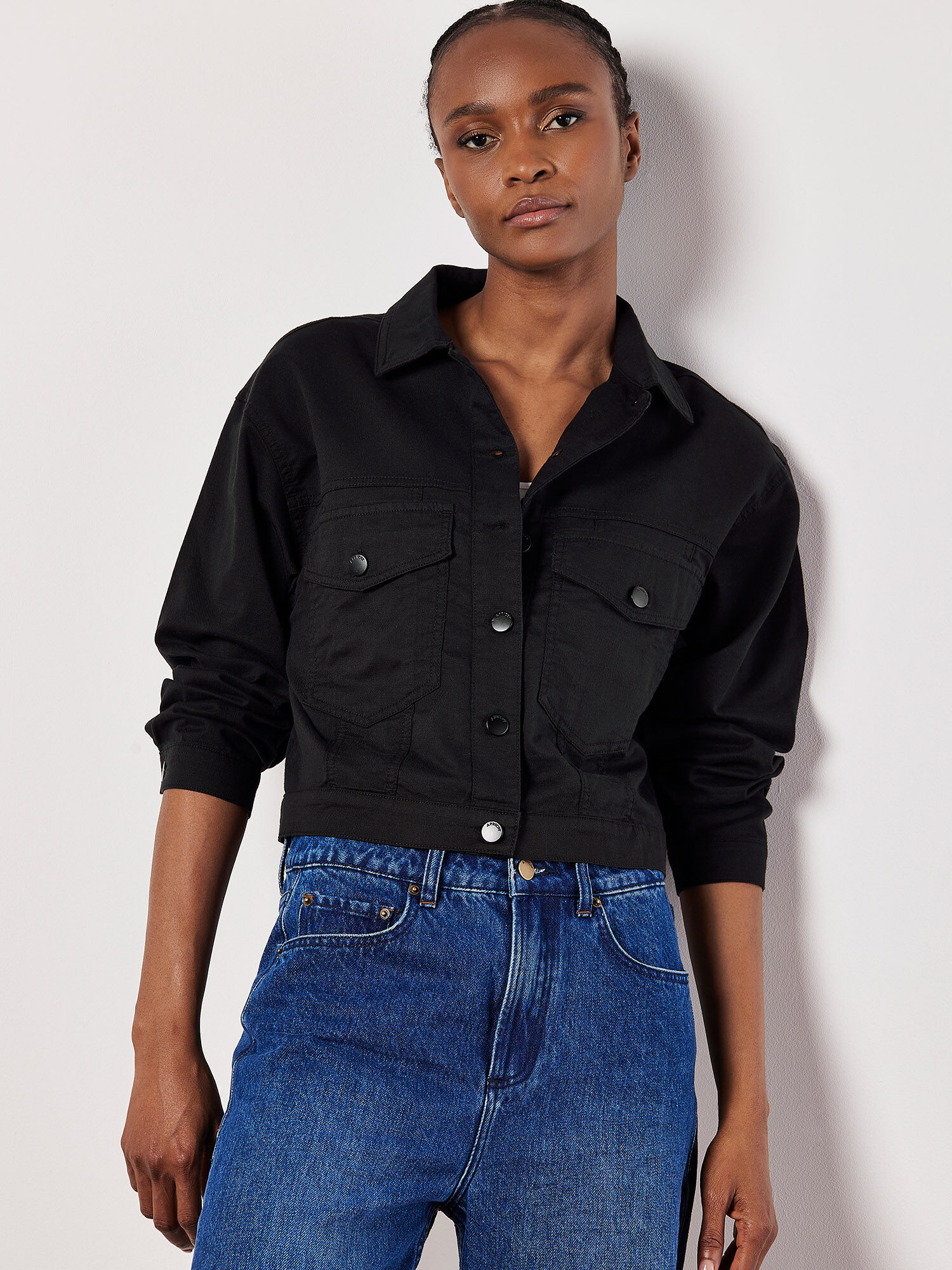 Boxy Twill Jacket | Apricot Clothing