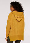 Popcorn Knit Hooded Jumper, Mustard, large