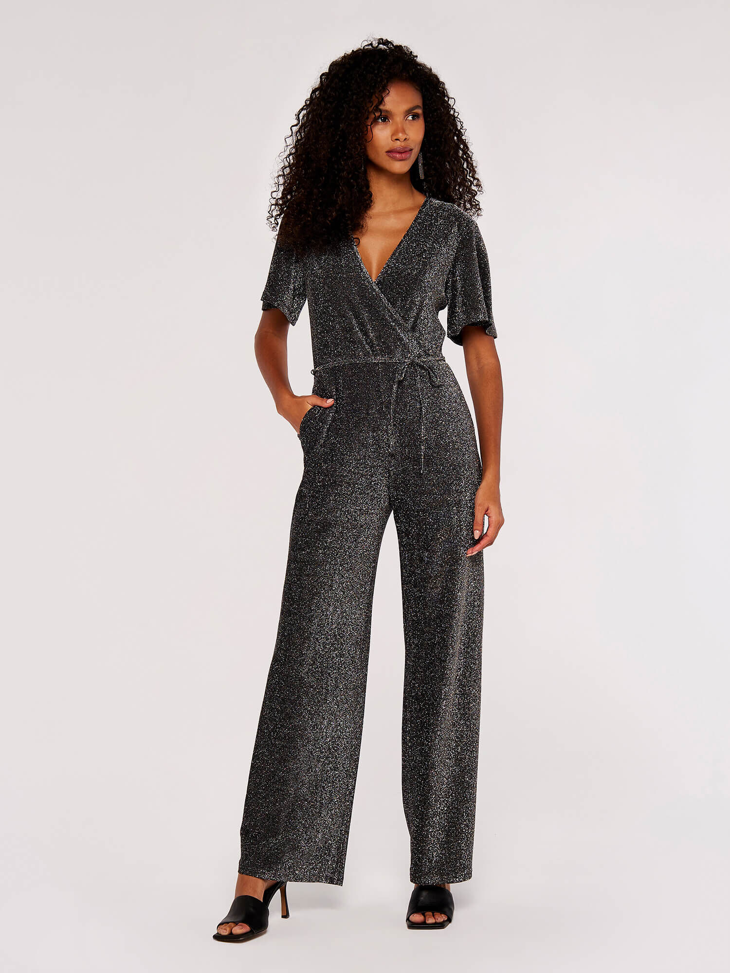 Grey 2025 glitter jumpsuit