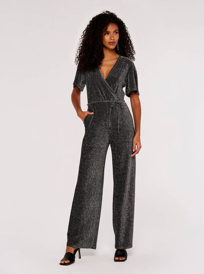 Sparkle Angel Sleeve Jumpsuit