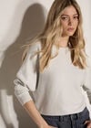 Metallic Ribbed Knit Jumper, White, large