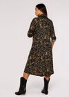 Paisley Shirt Mini Dress, Black, large
