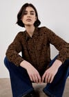 Art Deco Paisley Print Shirt, Rust, large