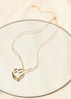 Gold Tone Heart Necklace, Assorted, large