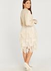 Mesh Skirt Jumper Dress, Stone, large