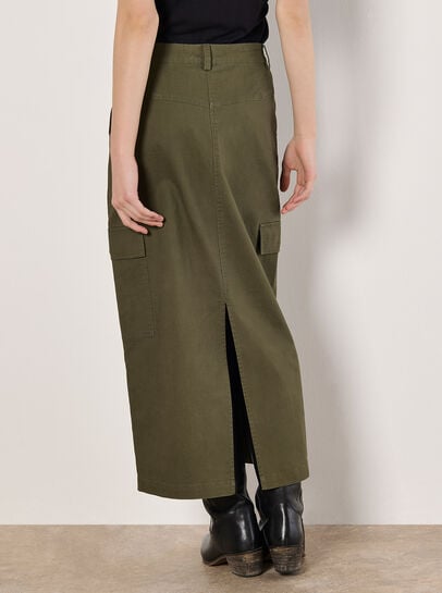 Cotton Cargo Midaxi Skirt