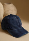 Stone Washed Denim Cap, Blue, large