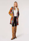 Colourful Squares Fleece Coatigan, Assorted, large