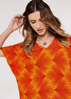 Printed Midi Kaftan, Orange, large