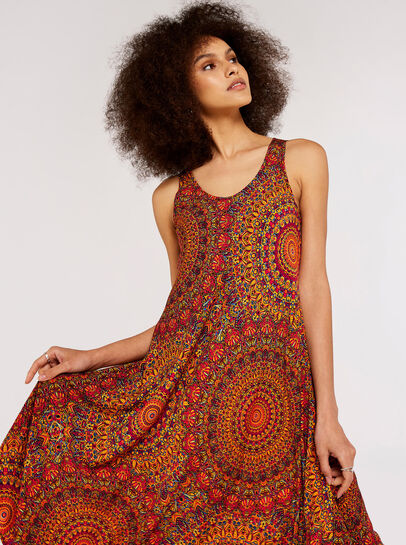 Moroccan Mandala Maxi Dress