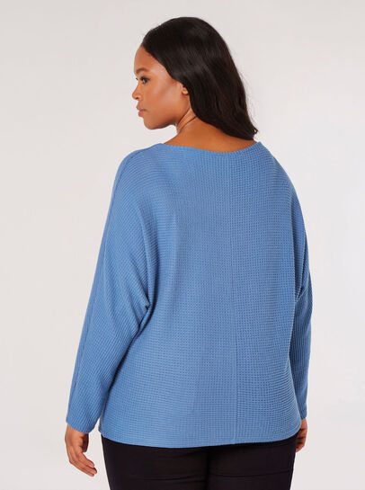 Curve Soft Textured Batwing Top