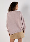 Embroidered Flower Jumper, Pink, large
