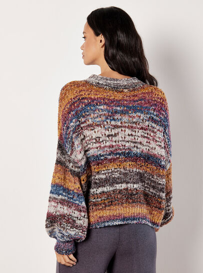 Boho Stripe Oversized Jumper