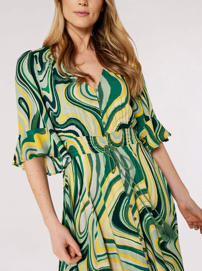 Retro Swirl Maxi Dress