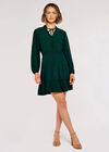 Smock Boho Dress, Green, large