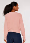 Fuzzy Crop Jumper, Pink, large