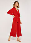 Tie Front Jumpsuit, Red, large